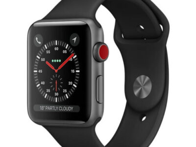 Apple Watch 42mm Series 3 (Cellular + GPS) Space Grey Aluminium Case with Bla…