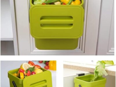 MUGYPYR Small Kitchen Compost Bin, 5L Kitchen Worktop Trash Bin Container with Lid for Rubbish Composter Kitchen Indoor Trash Bin for Kitchen